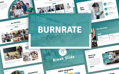Burnrate - Startup Multipurpose PowerPoint-mall