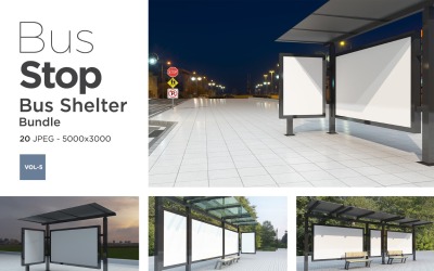 Bus Stop Sign Mockup Vol - 5