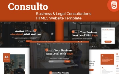 Consulto - Modello di sito Web Bootstrap HTML5 di consulenza aziendale e legale