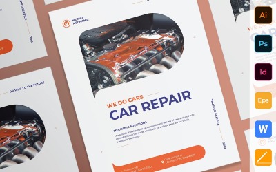 Multipurpose Car Repair Poster Corporate Identity Template