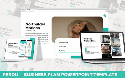 Perdu - Plantilla de PowerPoint - plan de negocios