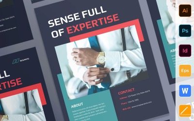 Professionell affärskonsultaffisch Företagsmall