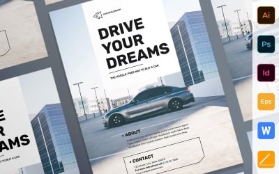 Professional Car Dealership Poster Corporate Identity Template