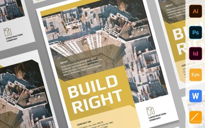 Professional Construction Company Poster Corporate Template