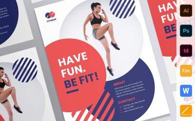 Professional Fitness Trainer Poster Corporate Identity Template
