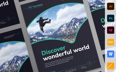 Professional Tours and Travel Poster Corporate Identity Template