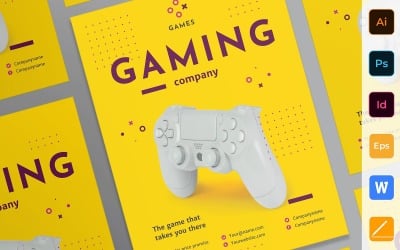 Ready-to-Use Gaming Company Poster Corporate Identity Template