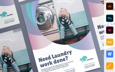 Ready-to-use Laundry Poster Corporate Identity Template