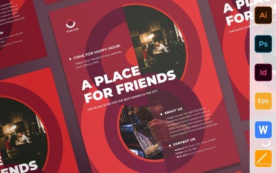 Gebruiksklare huisstijl sjabloon voor pub-posters