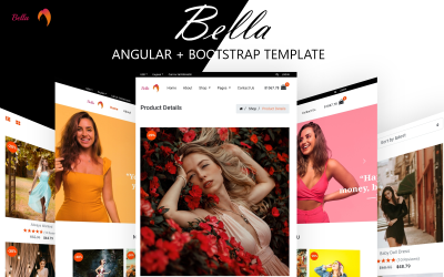 Bella Fashion-自适应角度+ Bootstrap应用程序模板
