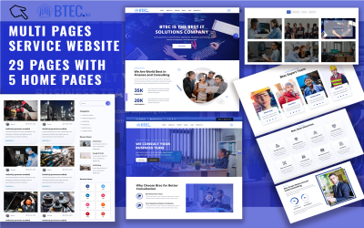 Btec - Duyarlı Ticari HTML5 Web Sitesi Şablonları