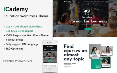 iCademy - téma WordPress pro vzdělávání.
