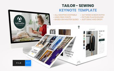 Kleermaker - Naaien Fashion Craft Keynote-sjabloon