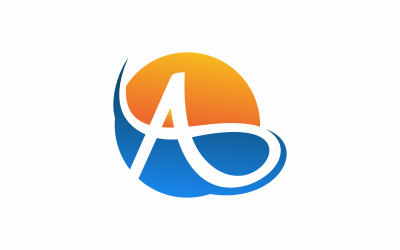 Letter a  abstract Logo template