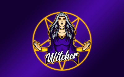 Woede van de Heks Lady Mascot Logo