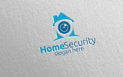 Kamera CCTV Home Security logó sablon