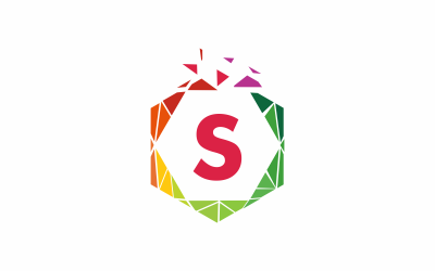 Letter S zeshoek Logo sjabloon