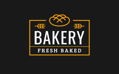 Pekařství chleba Logo šablony