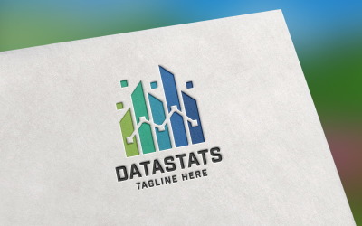Plantilla de logotipo de estadísticas de datos