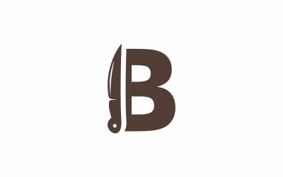 Szablon Logo nóż litery B.