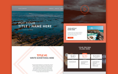 Modello di layout del sito Web - Modello PSD