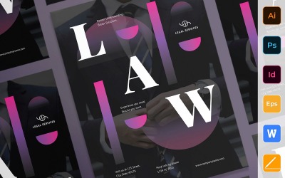 Professional Lawyer Poster Corporate Identity Template