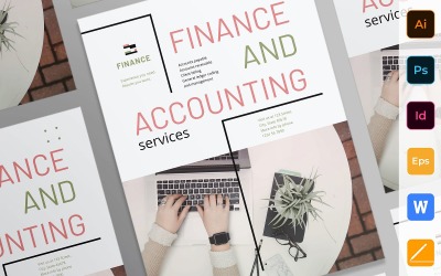 Professionell finans- och redovisningsaffisch Företagsidentitetsmall