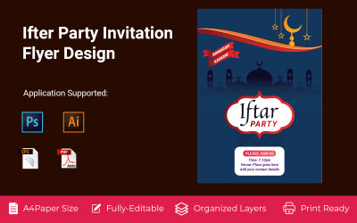 Ramadan Background Ifter Party Invitation Corporate Identity Banner