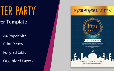 Ramadan Flyer Design for Ifter Party Corporate Identity Template