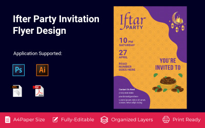 Traditional Ifter Party Invitation Party Flyer Corporate Identity Design