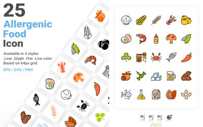 Allergenic Food Iconset template
