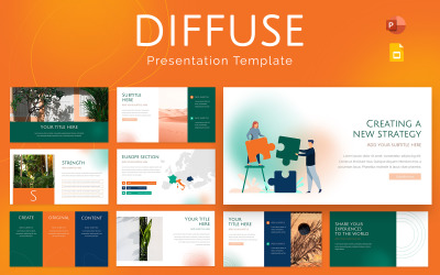 Diffuse Powerpoint-Präsentationsvorlage