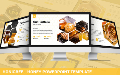 Honigbee-蜂蜜PowerPoint模板
