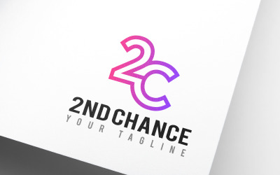 2: a chansen - nummerbokstav 2C-logotypdesign