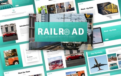 Railroad - Transport uniwersalny szablon programu PowerPoint