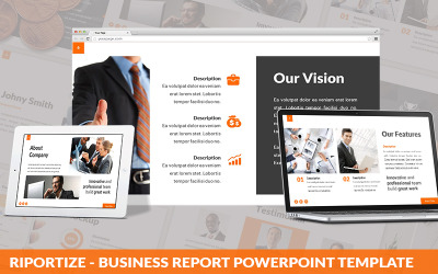 Riportize - Powerpoint-Vorlage für Geschäftsberichte