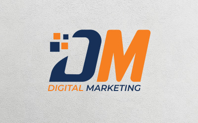 Шаблон логотипа цифрового маркетинга