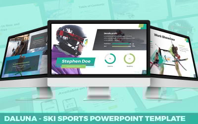 Daluna - Szablon Powerpoint Ski Sports