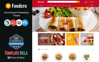 Тема PrestaShop для ресторана Foodcro