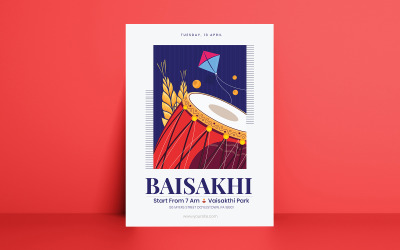 Baisakthi Fesztivál Szórólap Vállalati-azonosság Sablon