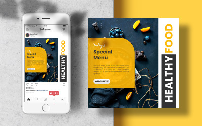 Culinary Food Instagram Feed Social Media Mall Post Banner