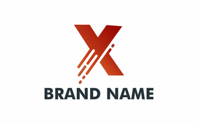 Mektup X Teslimat Logo Şablonu