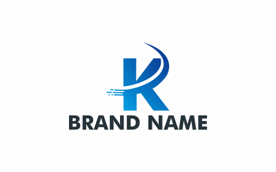 Modello di logo di consegna lettera K.