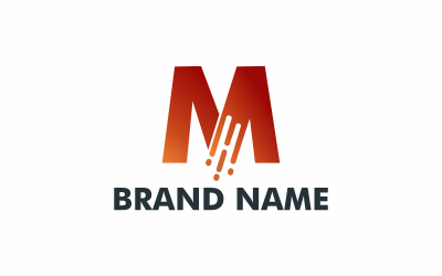 Modello di logo di consegna lettera M.