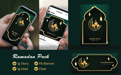 Modello di social media gratuito per Ramadan Kareem 2021