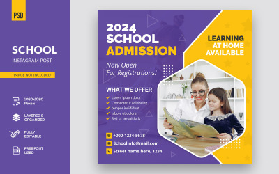 Modern Banner School Instagram közzéteszi a közösségi médiát