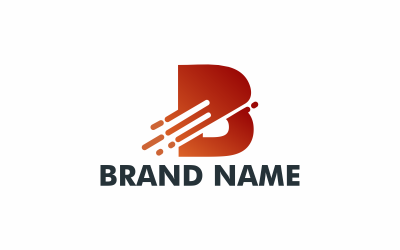 Plantilla de logotipo de entrega de letra B