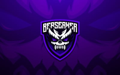 Skull Masked Head Mascot Logo Gaming Esports