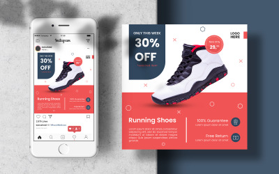 Sport Shoes Social Media Post Banner