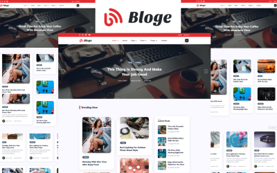 Bloge - personlig blogg HTML-webbplatsmall